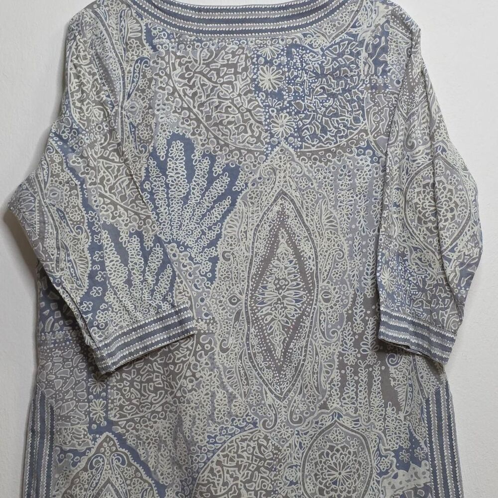 Scott Women's Blue and Grey Blouse - Picture 2 of 3